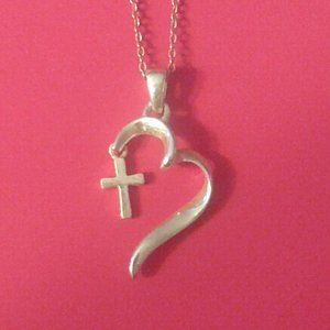 Sterling Silver Faith Hope Love Necklace